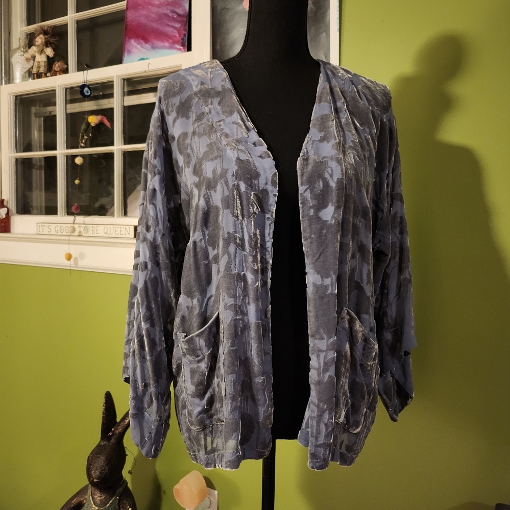 Johnny Was Love & Liberty jacket cut velvet